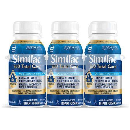 Similac 360 Total Care Ready To Feed Milk Based Infant Formula (6 x 8 oz)