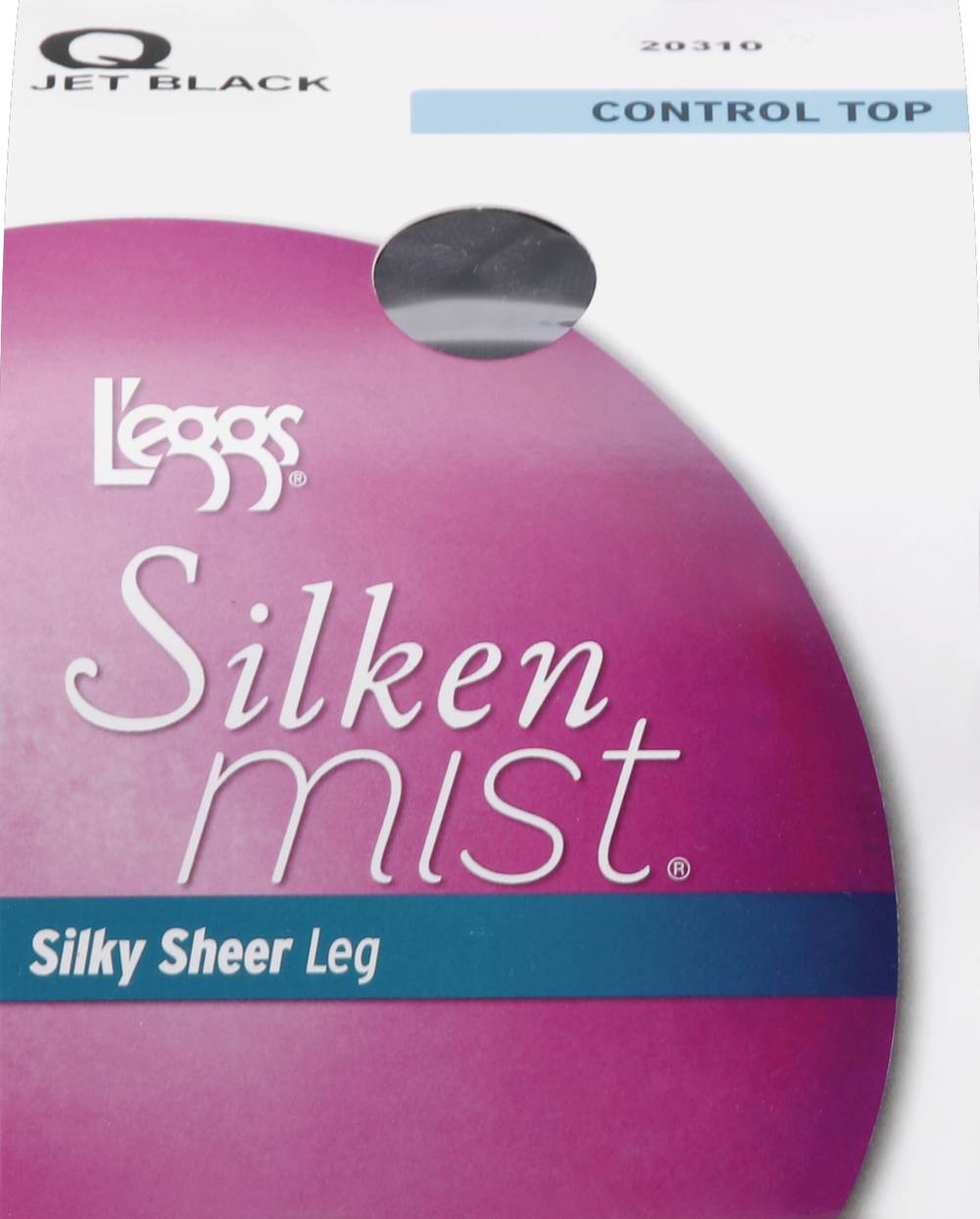 L'eggs Silken Mist Q Jet Black Control Top Pantyhose