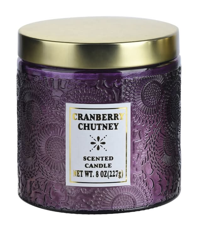 Chutney Scented Candle, Cranberry (8 oz)