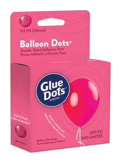 Glue Dots Double-Sided Adhesive Dots Dispenser, 1/2 in, Clear (300 ct)