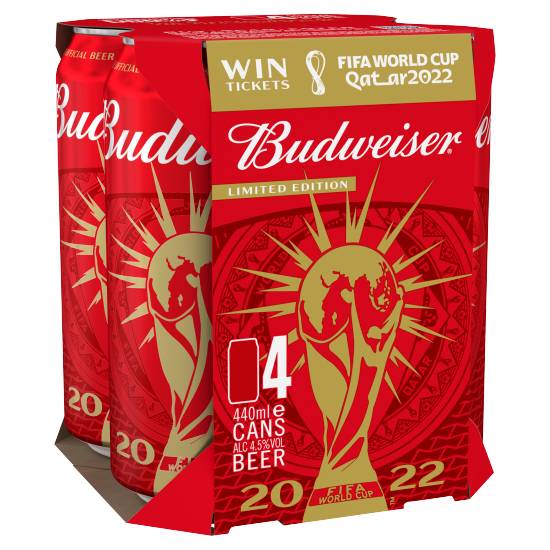 Budweiser Limited Edition Beer (4 x 440ml)