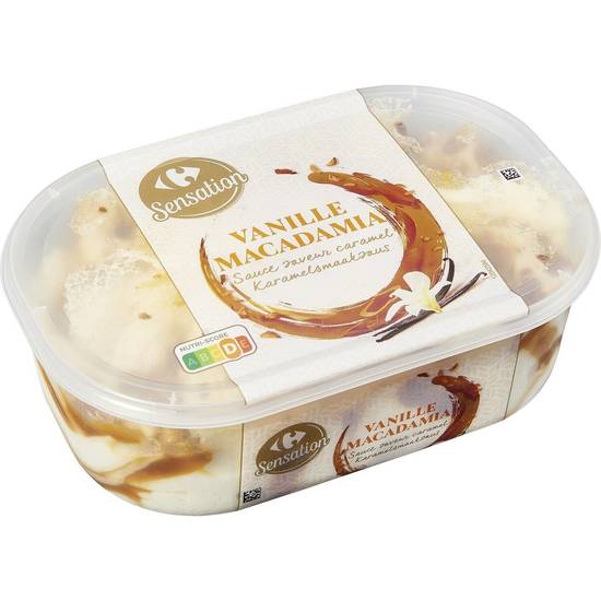 Carrefour Sensation - Glace vanille et macadamia caramélisée