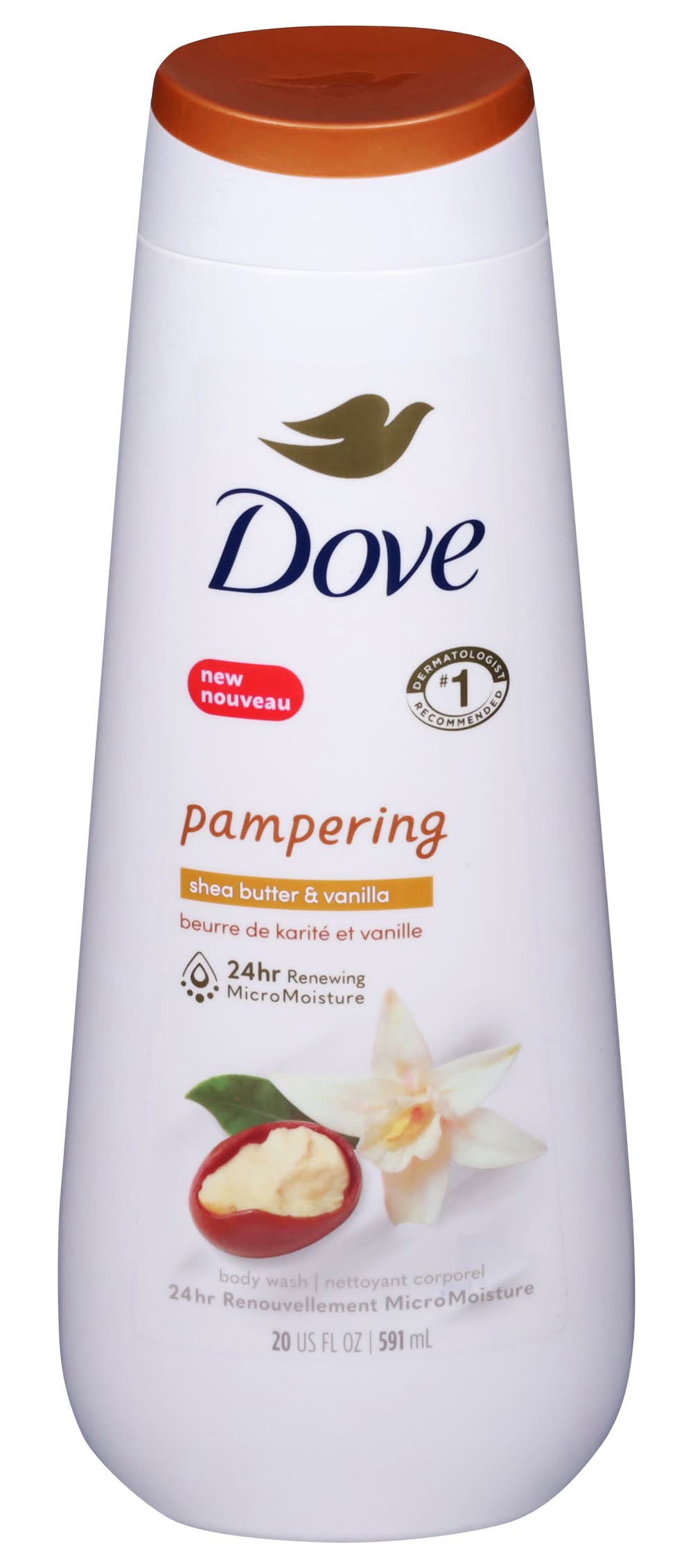 Dove Pampering Body Wash, Shea Butter-Vanilla (20 fl oz)