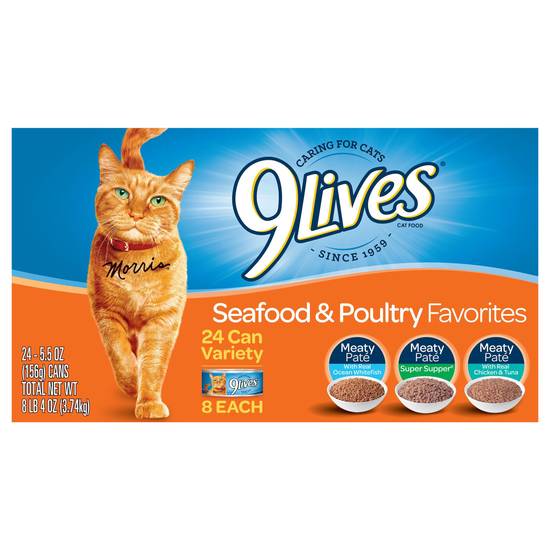 9Lives Seafood & Poultry Favorites Cat Food (24 ct)