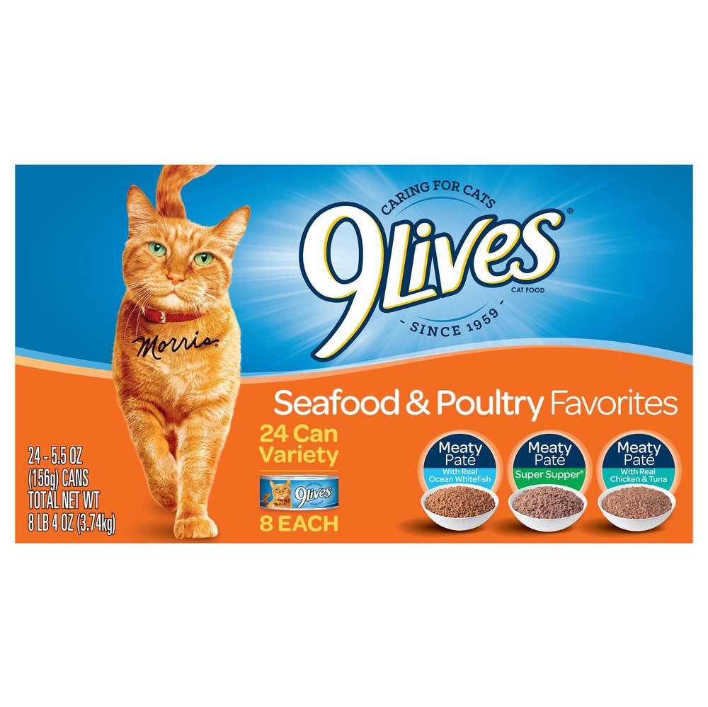 9Lives Seafood & Poultry Favorites Cat Food (8.25 lbs)