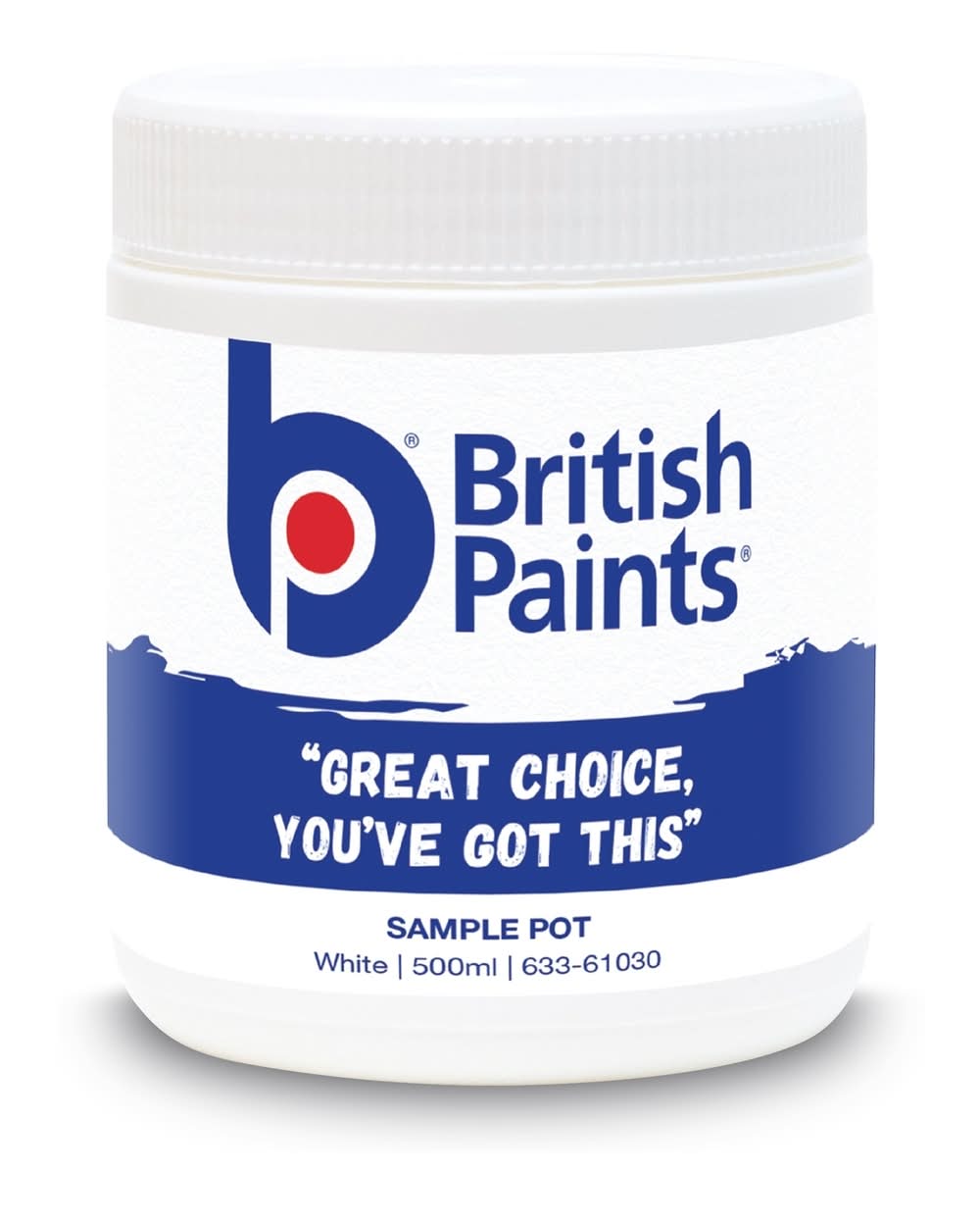 British Paints 500ml White Sample Pot