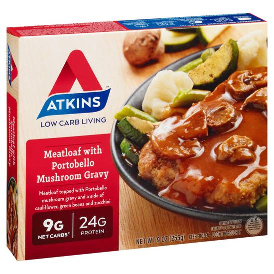 Atkins Meatloaf With Portobello Mushroom in Gravy
