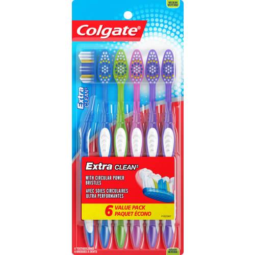 Colgate Extra Clean Full Head Medium Toothbrush - 6ct