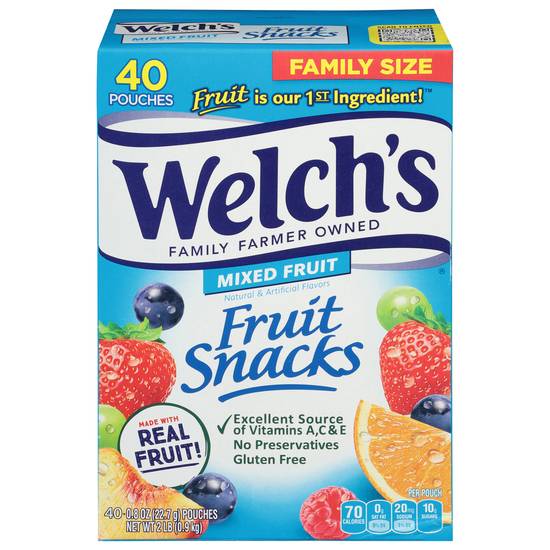 Welch's Mixed Fruits Fruit Snacks Family Size