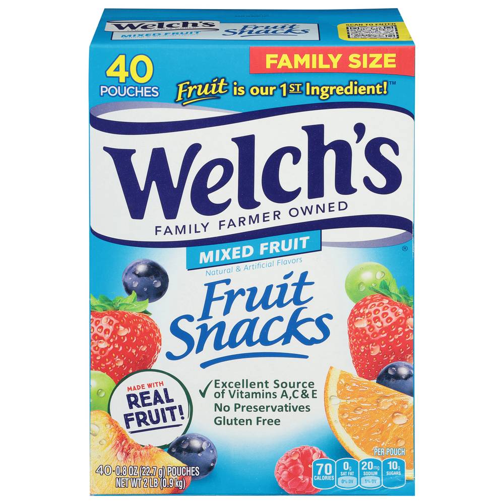 Welch's Mixed Fruits Fruit Snacks Family Size (2 lbs)