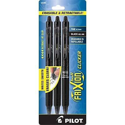 Pilot Frixion Ball Clicker Erasable Gel Pens Fine Point (black)