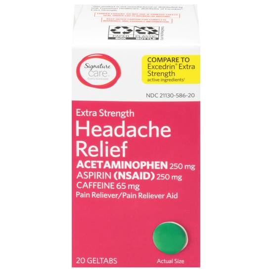 Signature Care Extra Strength Headache Relief Geltabs (20 ct)