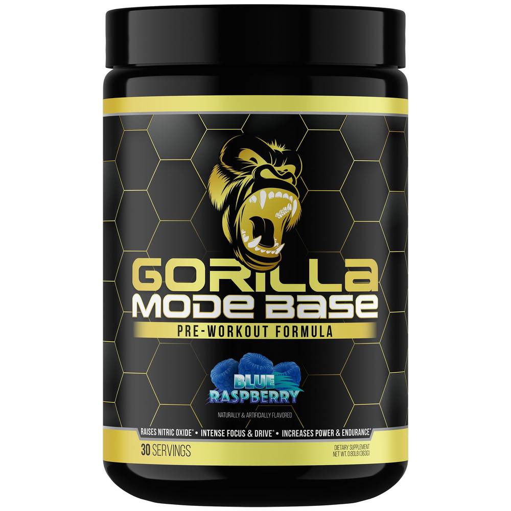 Gorilla Mind Mode Base Pre-Workout (blue raspberry)