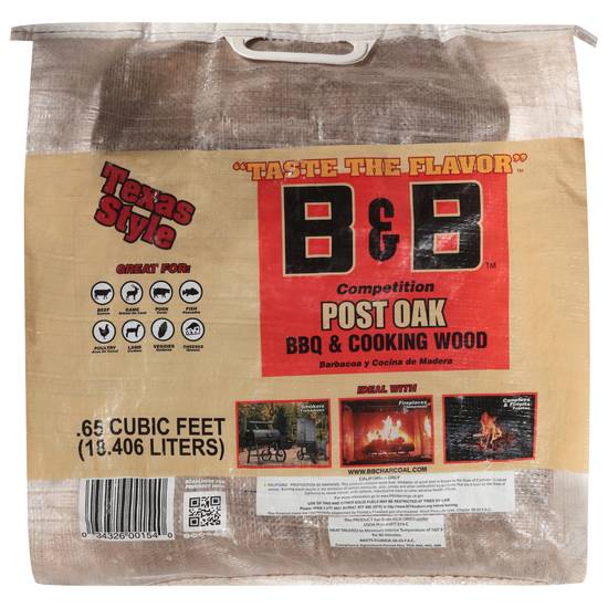 B&B Texas Style Post Oak Bbq & Cooking Wood (oak)
