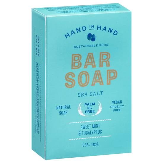 Hand in Hand Sweet Mint and Eucalyptus Sea Salt Bar Soap