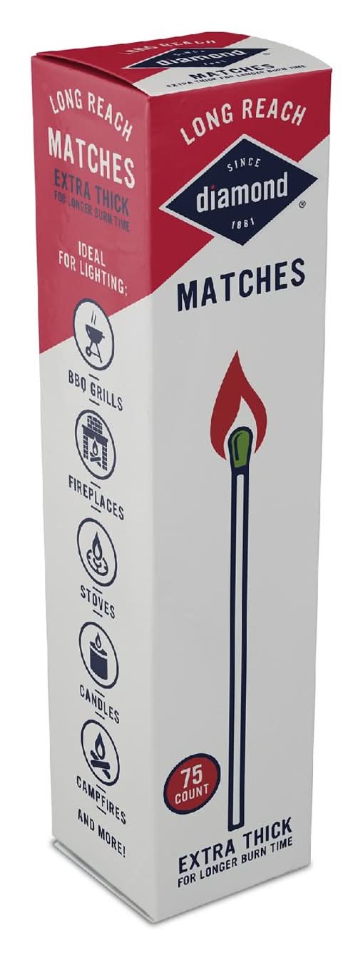 Diamond 10 In. L Long Reach Matches 75 Pc