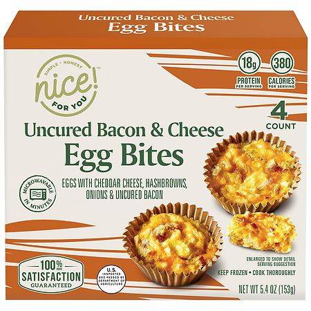 Nice! Egg Bites Uncured Bacon & Cheese (4 ct)