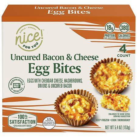 Nice! Egg Bites Uncured Bacon & Cheese