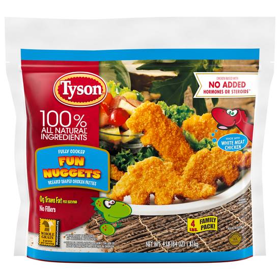 Tyson Fully Cooked Breaded Shaped Chicken Fun Nuggets
