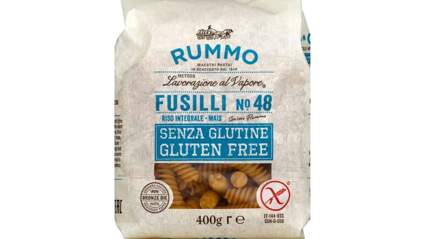 Rummo - Pâtes fusilli n°48 sans gluten (400g)