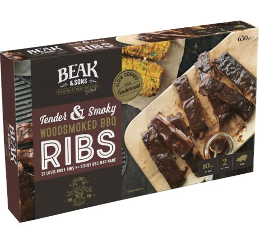 Beak & Sons Bqq Pork Ribs 650g