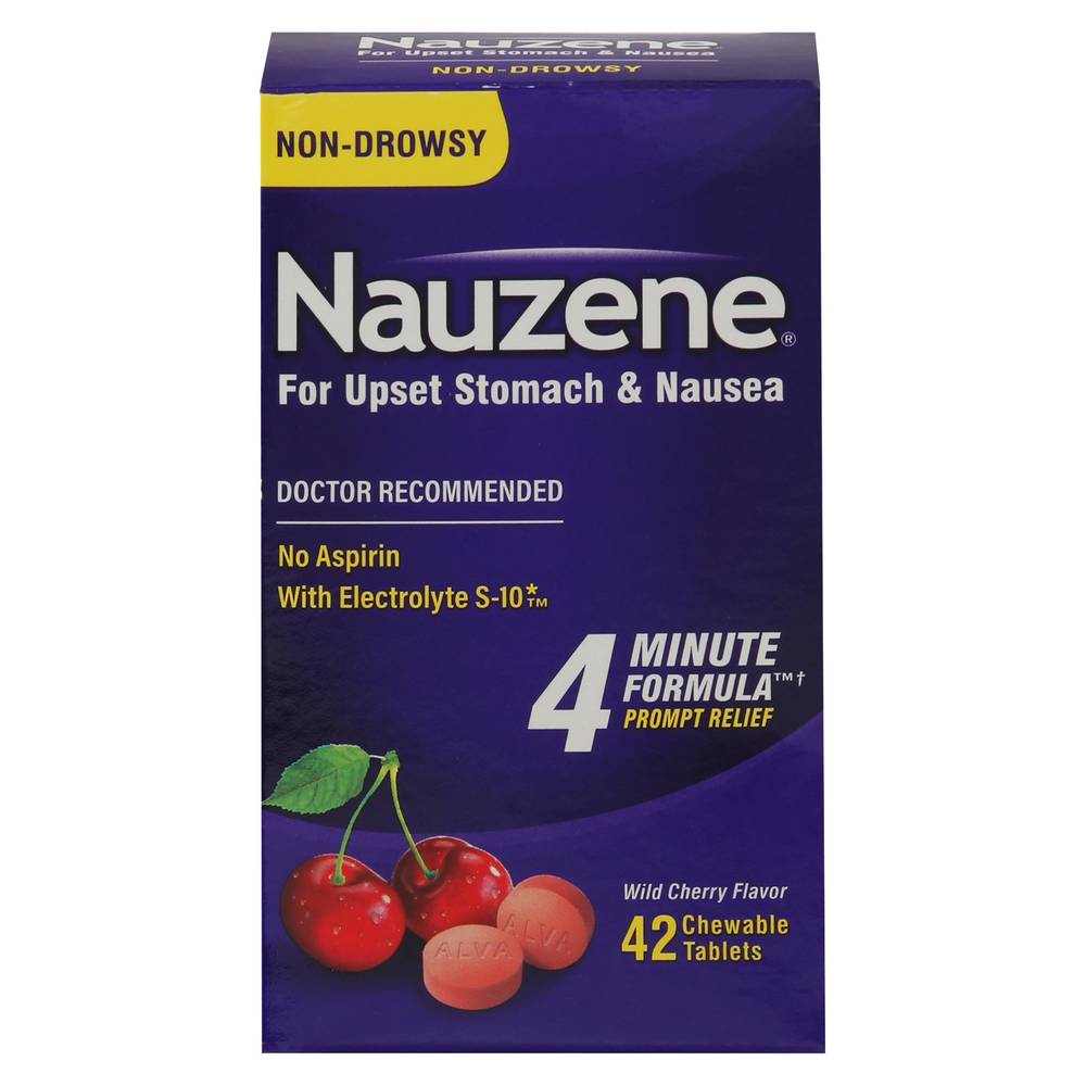 Nauzene Non Drowsy Upset Stomach & Nausea Chewable (wild cherry) (42 ct)