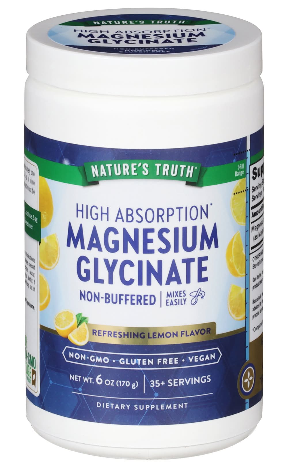 Nature's Truth Non-Buffered Magnesium Glycinate Powder (6 oz)
