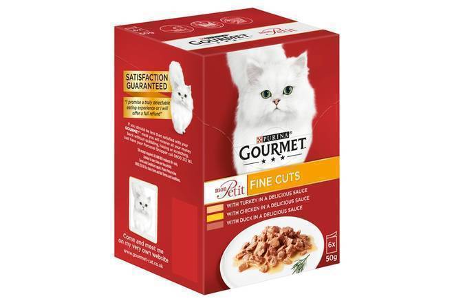 Gourmet Mon Petit Fine Cuts Cat Food Pouches Poultry 6pk