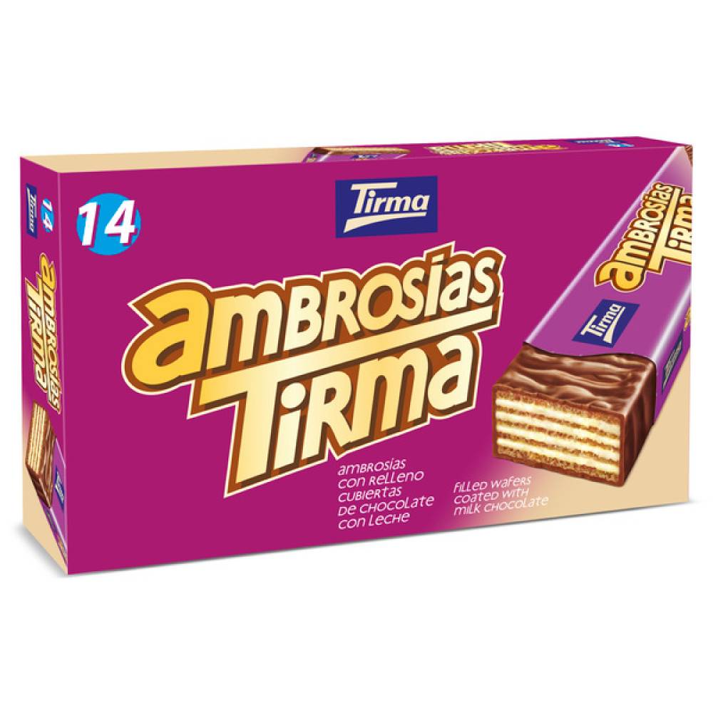 Ambrosías Tirma Cubiertas De Chocolate Con Leche 14Ud