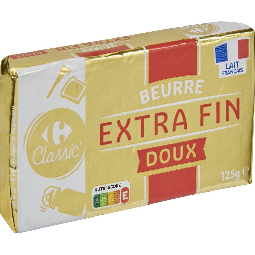 Carrefour Classic' - Beurre extra fin doux (125g)