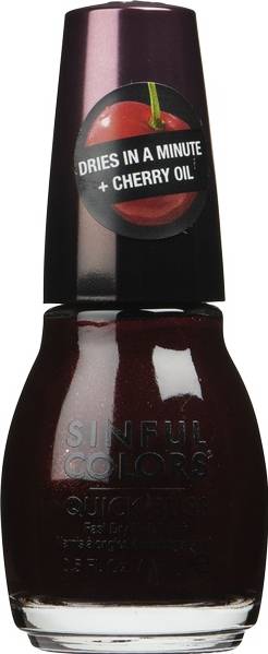 SinfulColors Quick Bliss Nail Polish, Blackcherry (15 ml)