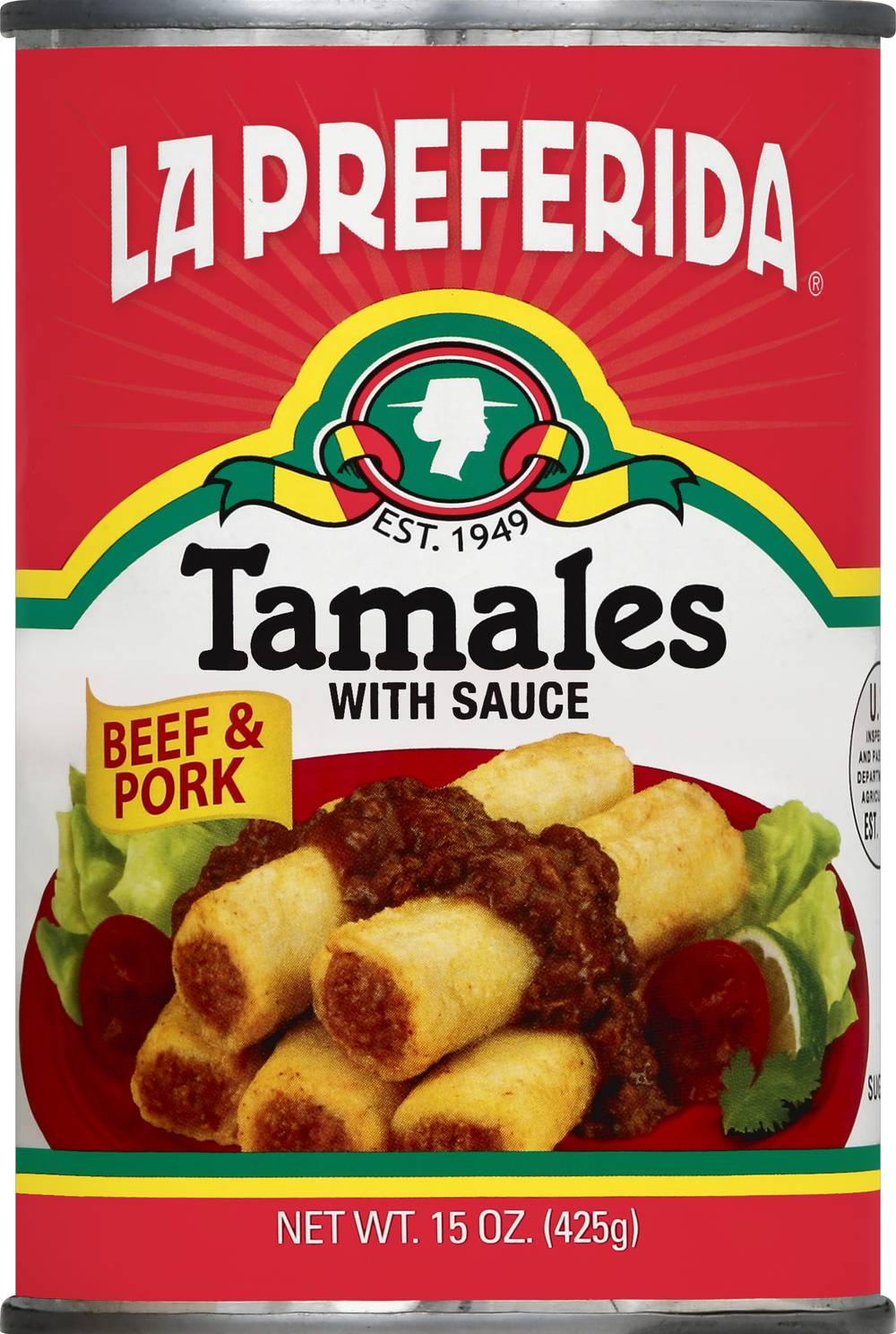 La Preferida Beef & Pork Tamales With Sauce (15 oz)