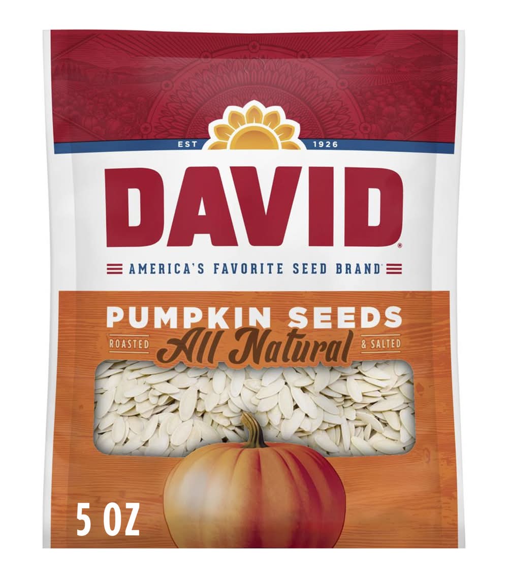 David All Natural Roasted & Salted Pumpkin Seeds (5 oz)