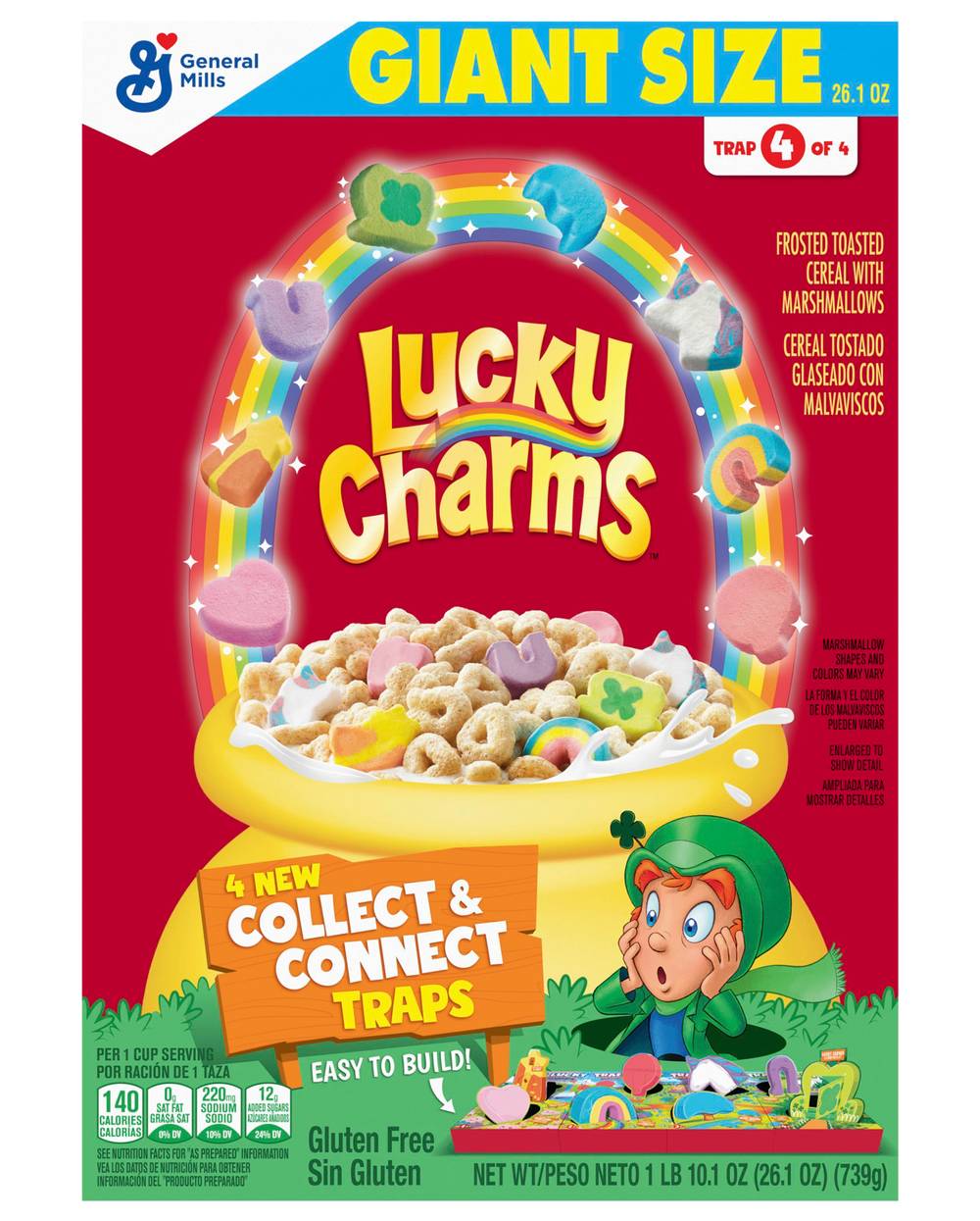 Lucky Charms Frosted Toasted Oat Cereal With Marshmallows (26.1 oz)