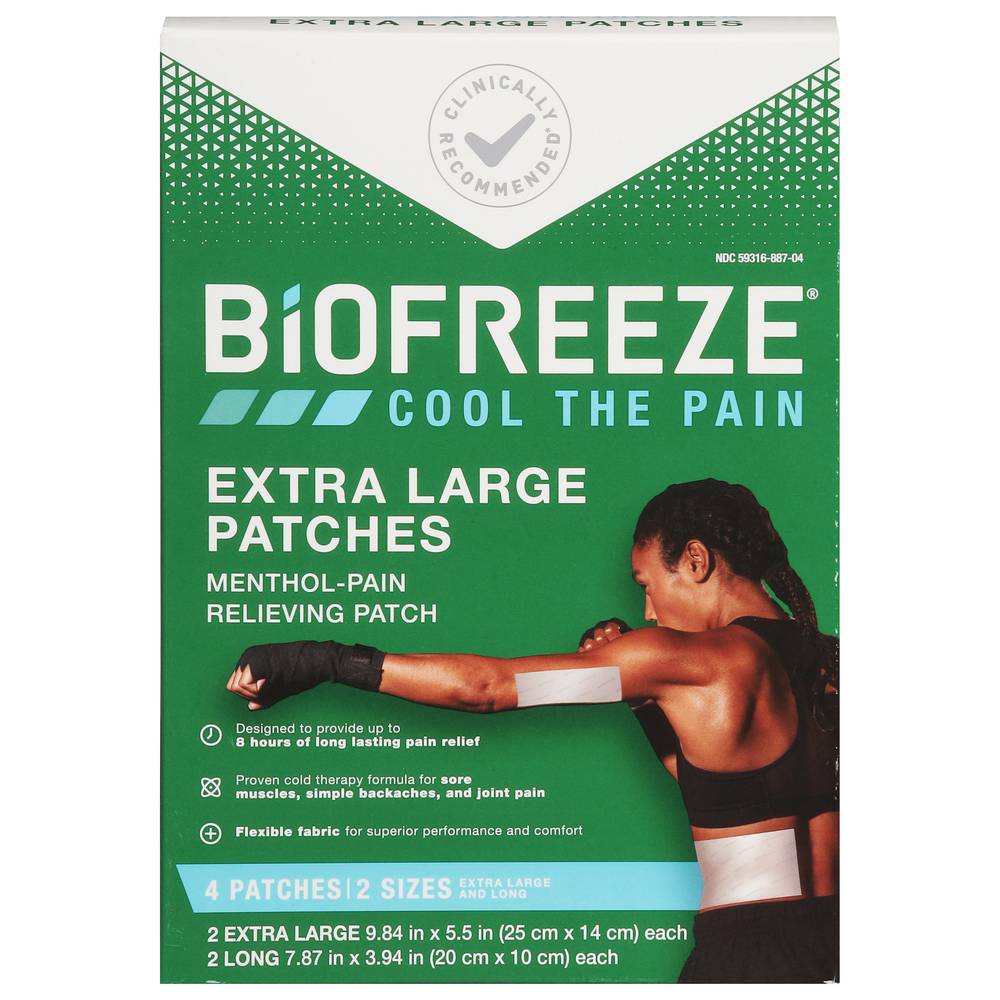 Biofreeze Extra Large Pain Relief Patches (4 oz)