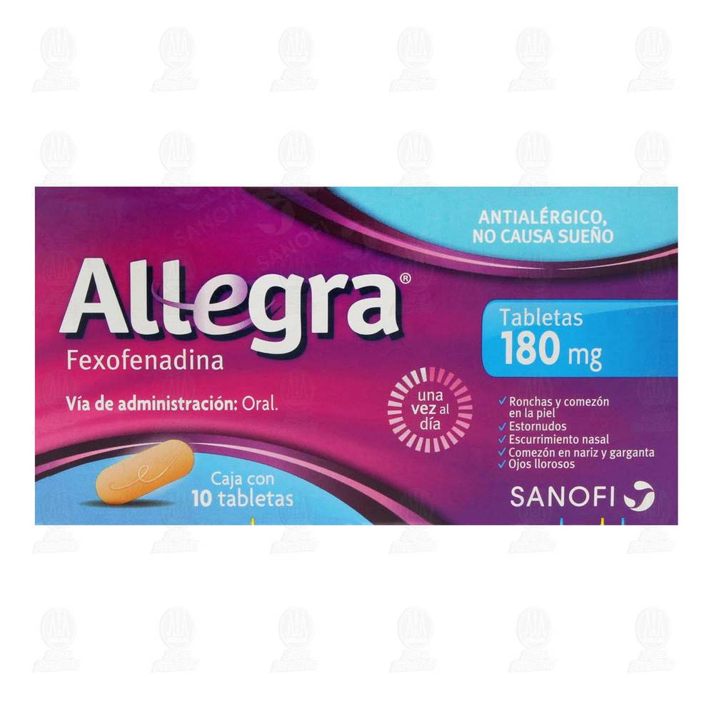 Sanofi · Allegra fexofenadina tabletas 180 mg (10 un)