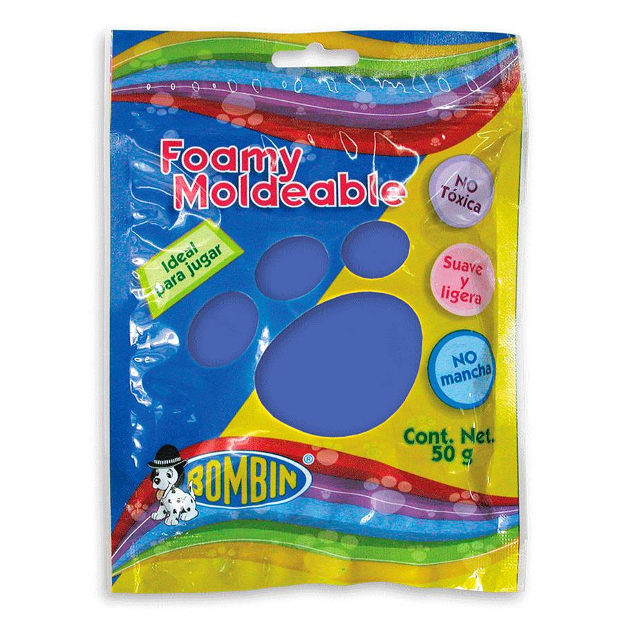Bombin foamy moldeable azul (bolsa 50 g)