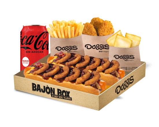 Bajón Box 2 Hot Dog Tejano