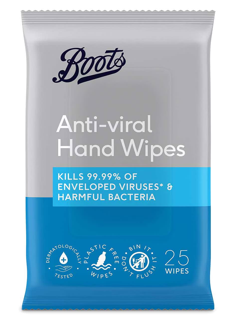 Boots Anti-Viral Hand Wipes - 25 Pack