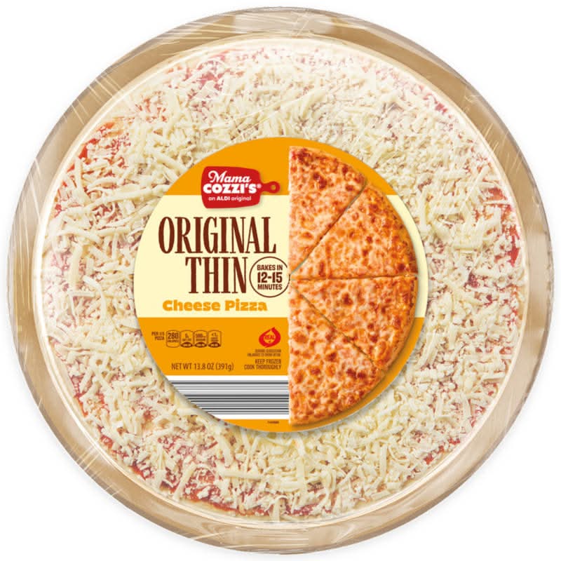 Mama Cozzi's Pizza Kitchen Original Thin Crust Pizza, Cheese (13.8 oz)