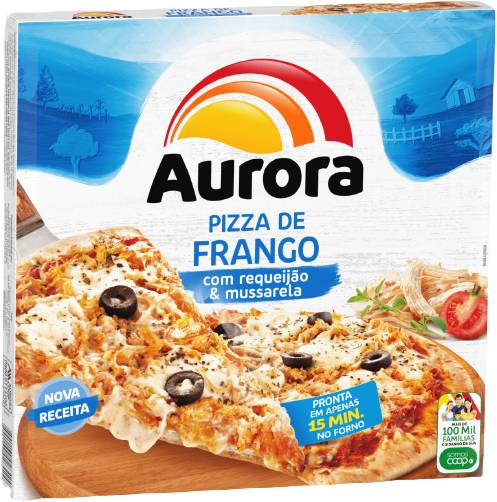 Aurora pizza sabor frango com requeijão e mussarela