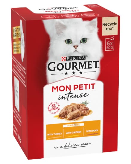Gourmet Turkey-Chicken-Duck, Mon Petit Intense Cat Food (6 pack)