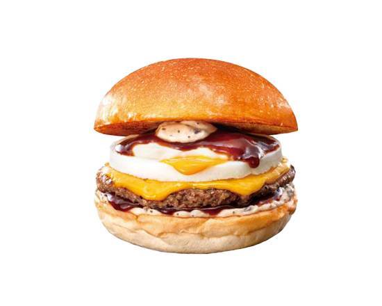 【単品】トリュフ薫る半熟月見 絶品チーズバーガー Ultimate Cheeseburger with Soft-Boiled Egg, Truffle-flavored Mayo, and Demi-glace Sauce