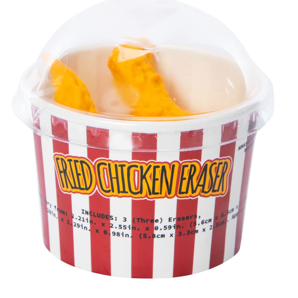 3D Foodie Eraser Set 3-Count Chicken