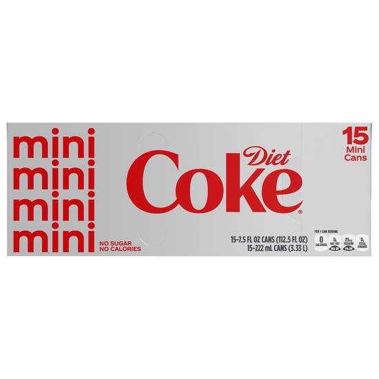 Diet Coke Soft Drink (15 pack, 7.5 fl oz)