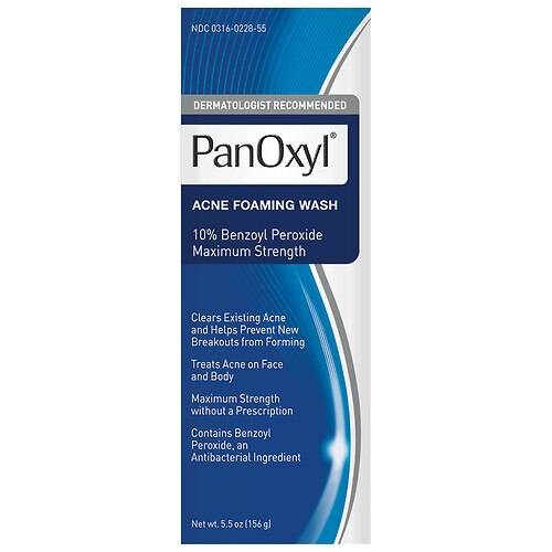 PanOxyl Foaming Acne Wash Maximum Strength 10% Benzoyl Peroxide - 5.5 oz