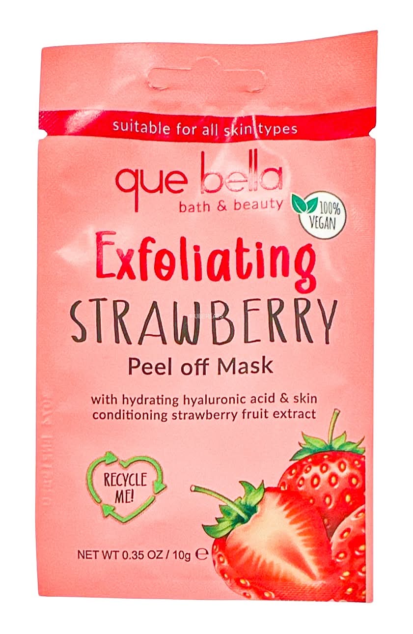 Que Bella Beauty Exfoliating Peel Off Mask, Strawberry (0.35 oz)