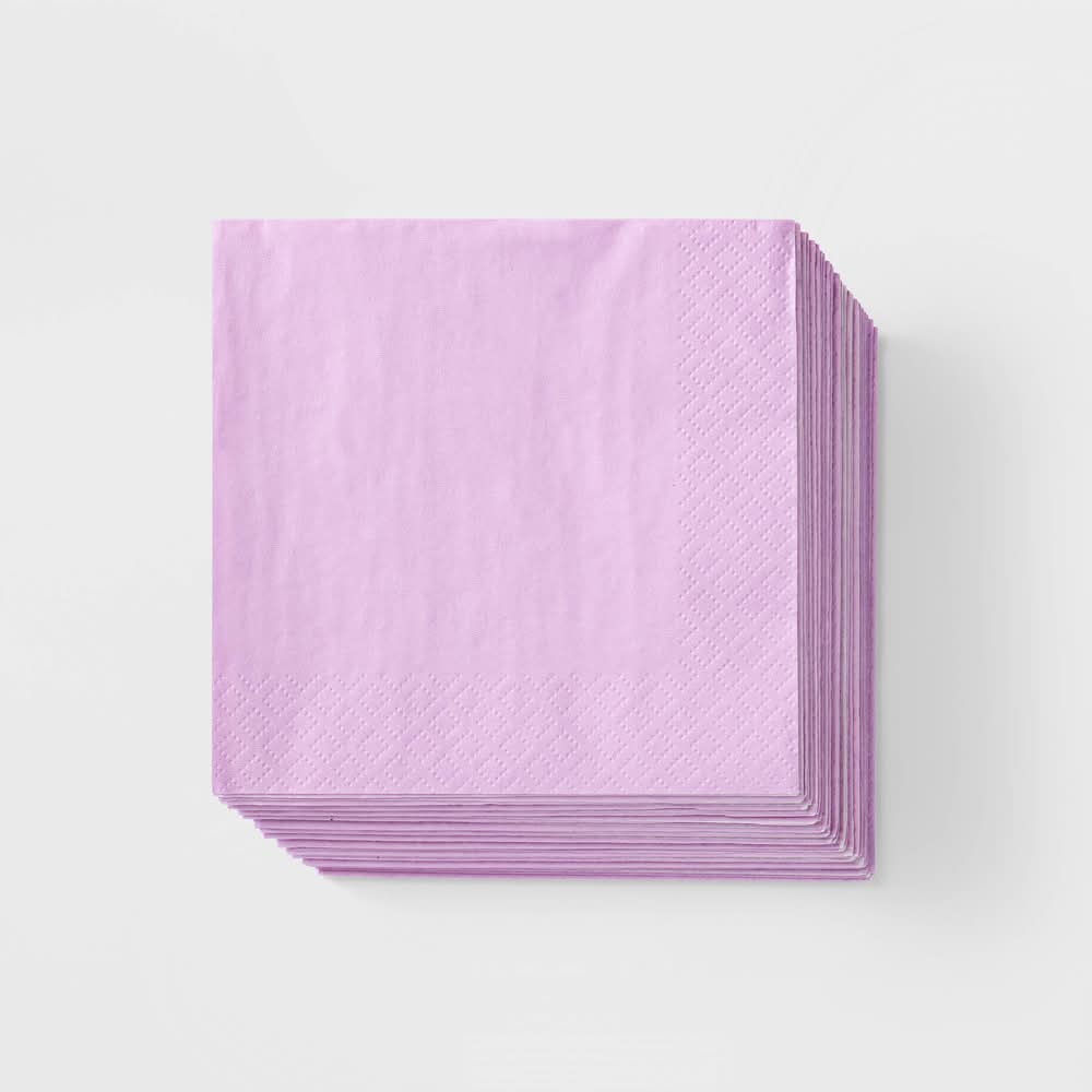 Spritz Beverage Napkins, Light Purple (30 ct)