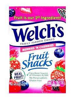 Welchs Fruit Snacks Berries & Cherries Peg Bag 5oz