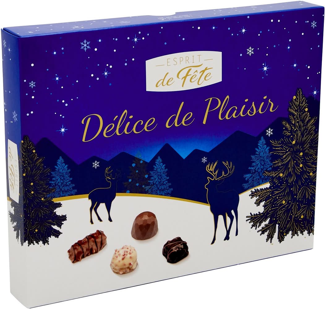 Esprit de Fête - Délice de plaisir chocolats au lait, assortiment (222g)